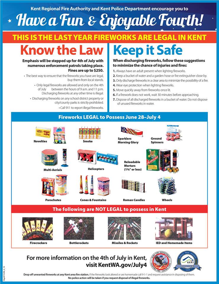 Kent Regional Fire Authority Shares 2016 Fireworks Rules