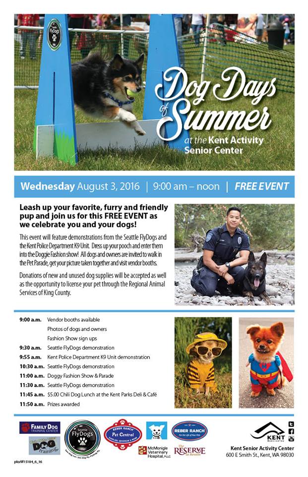 Free Kent Events: Dog Days of Summer at Kent Senior Activity Center
