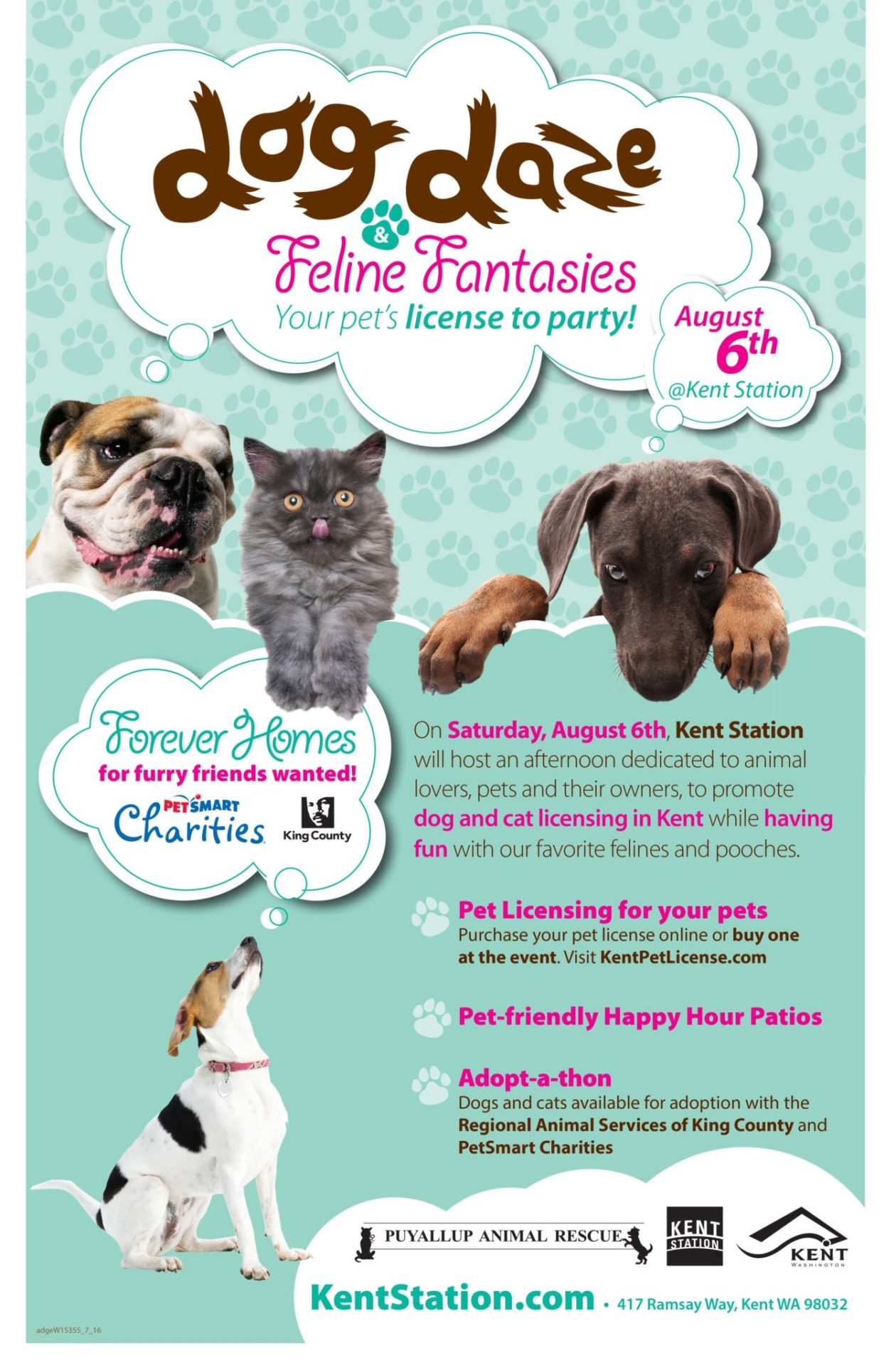 Kent Event: Dog Daze & Feline Fantasies at Kent Station August 6