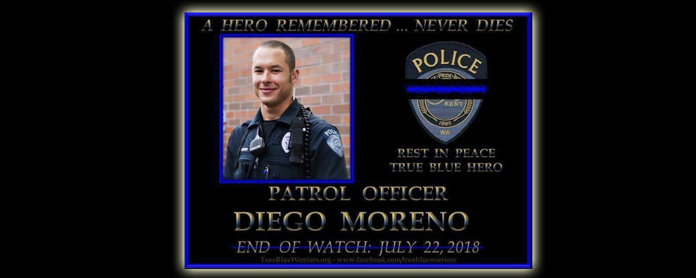 Vigil to honor fallen Kent Police Officer Moreno will be Wed. night