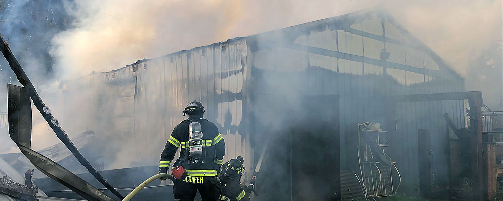 Seven horses killed in barn fire in Kent Monday morning