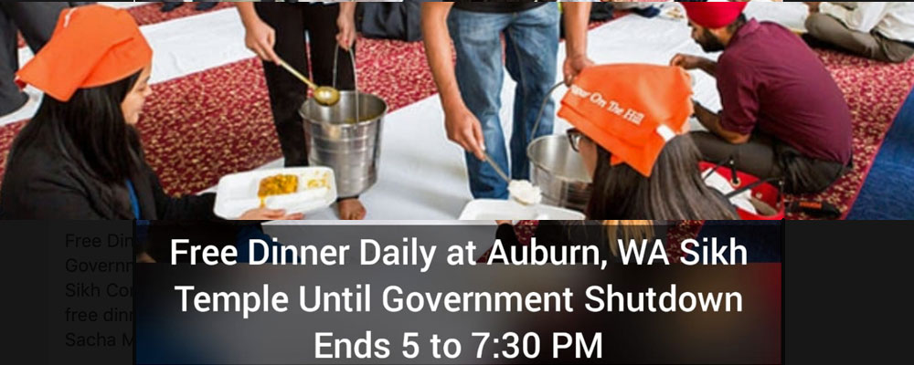 Auburn Sikh Temple offering free food to Federal Employees