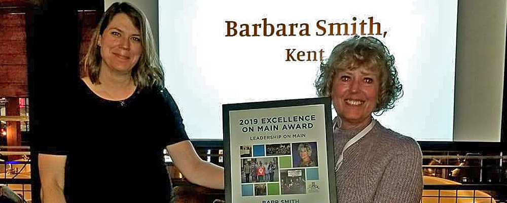 Barb Smith of KDP wins 2019 ‘Leadership on Main Award’
