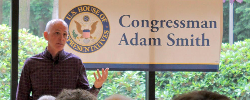 Congressman Adam Smith holding Town Hall in Kent Sat., Aug. 17