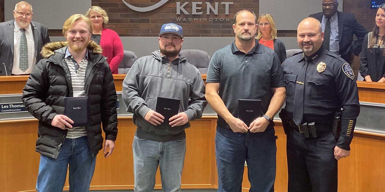 Three Public Works employees honored at Kent Council meeting