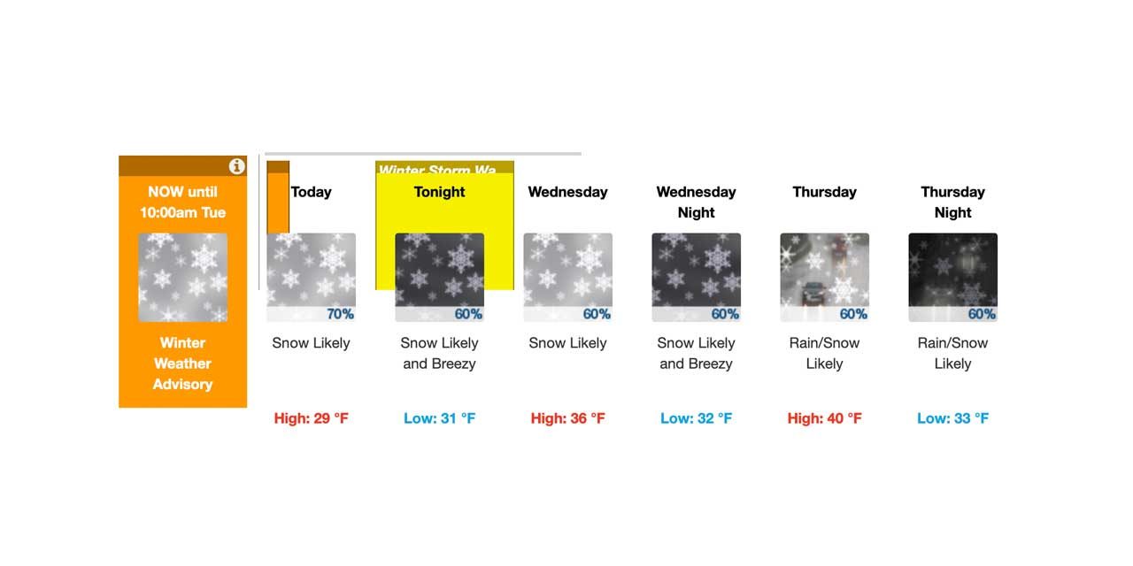 WEATHER: ‘Winter Storm Watch’ issued; more snow possible tonight