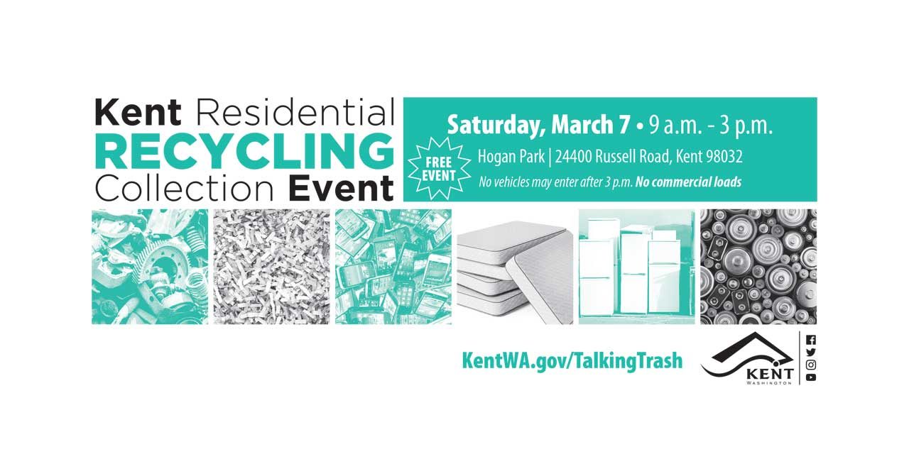 FREE Spring Recycling Event will be Saturday, March 7 at Hogan Park