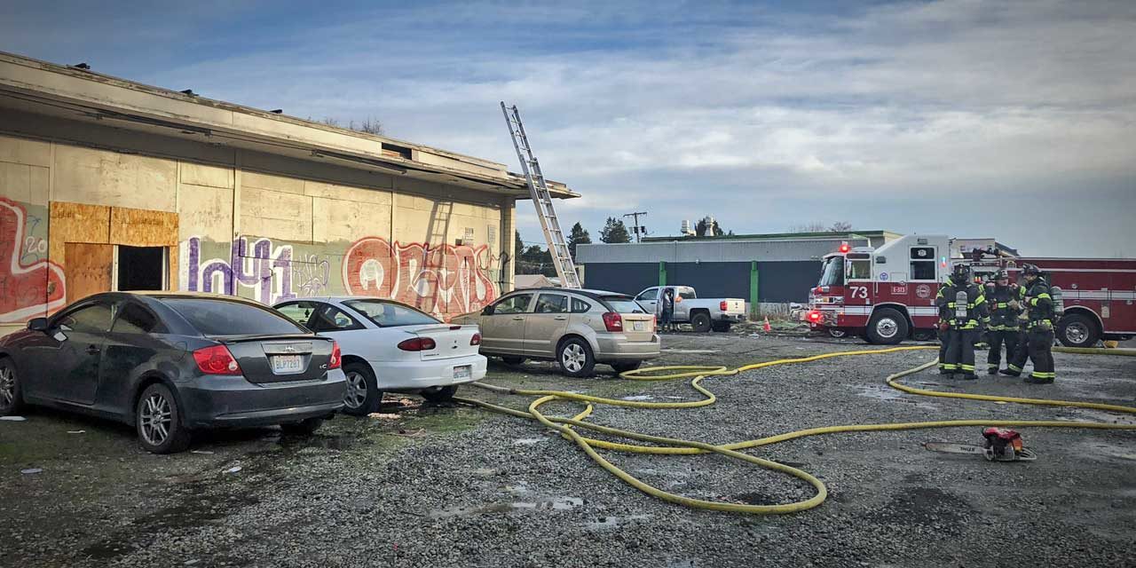 Commercial fire caused by transients burns downtown Kent building Tuesday morning