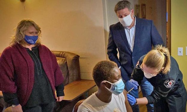 Mobile COVID-19 vaccination team, local electeds visit adult family home in Kent