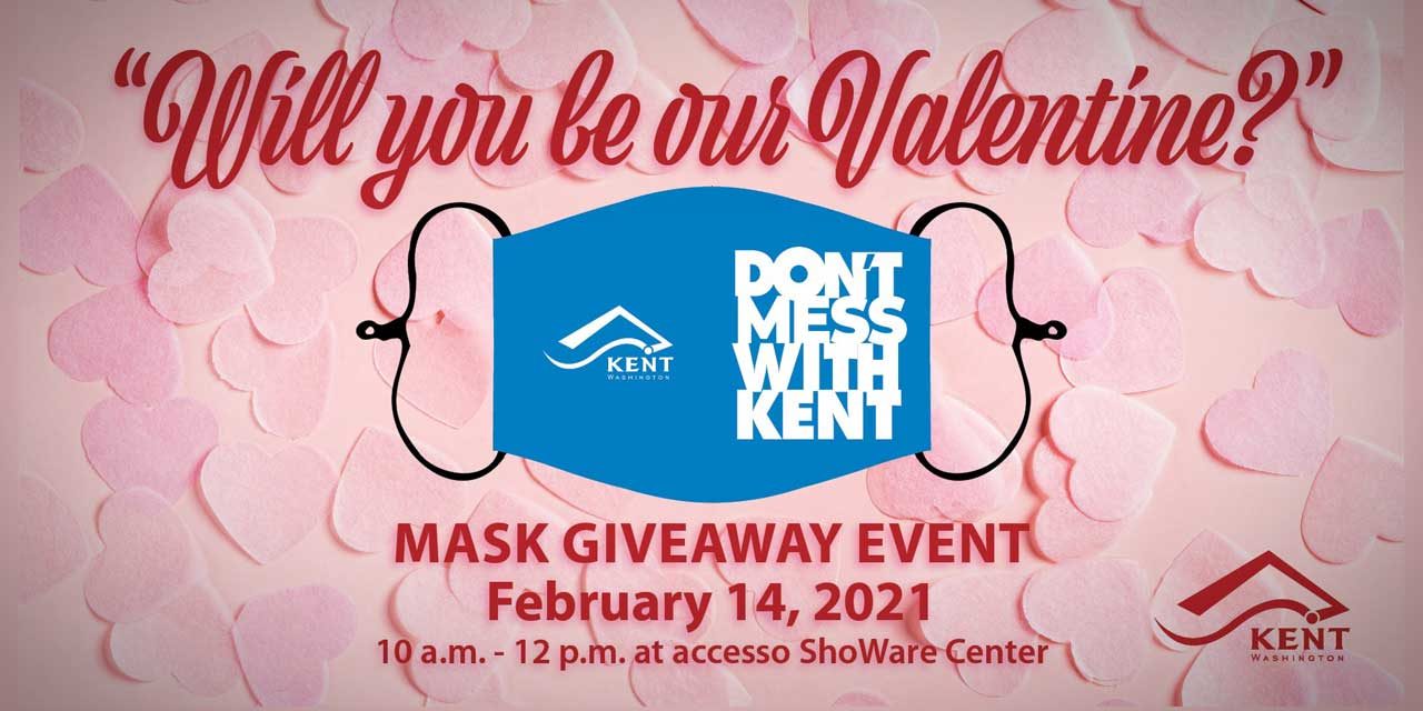 City of Kent giving out free #Don’tMessWithKent Face Masks on Valentine’s Day
