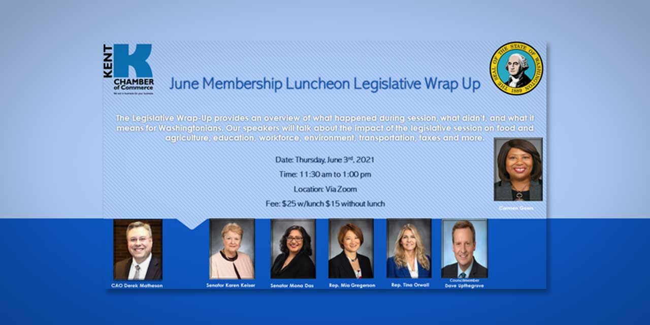 REMINDER: Kent Chamber’s Legislative Update Luncheon is Thurs., June 3