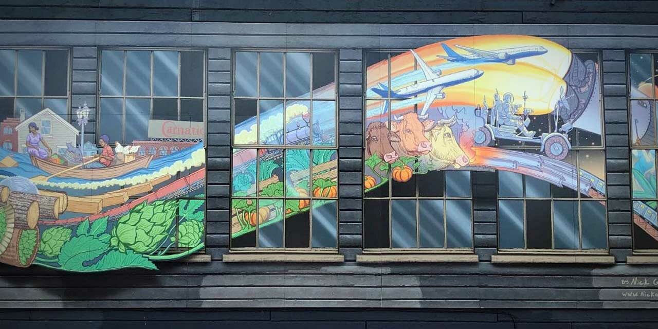 Two new murals have been installed in downtown Kent