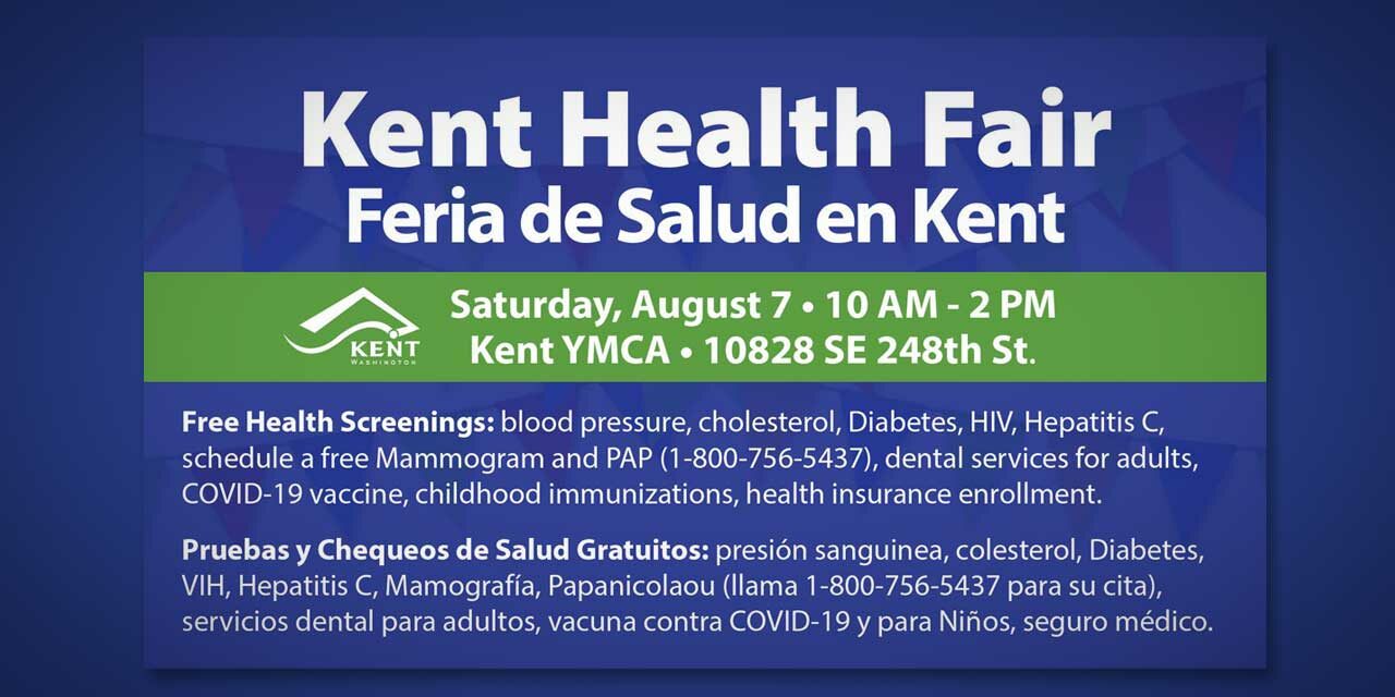 REMINDER: Free Kent Health Fair is this Saturday, Aug. 7