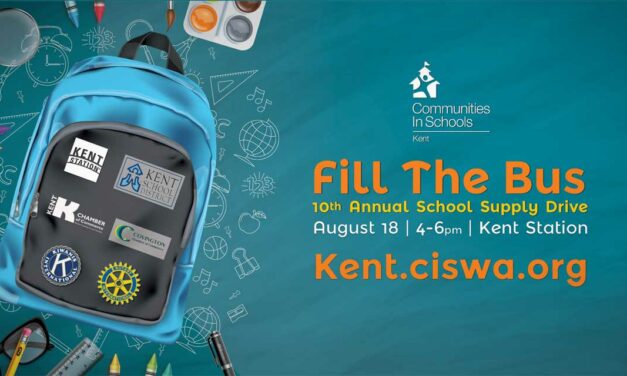 Kent Sunrise Rotary’s Fill the Bus School Supply Drive will be Thursday, Aug. 18